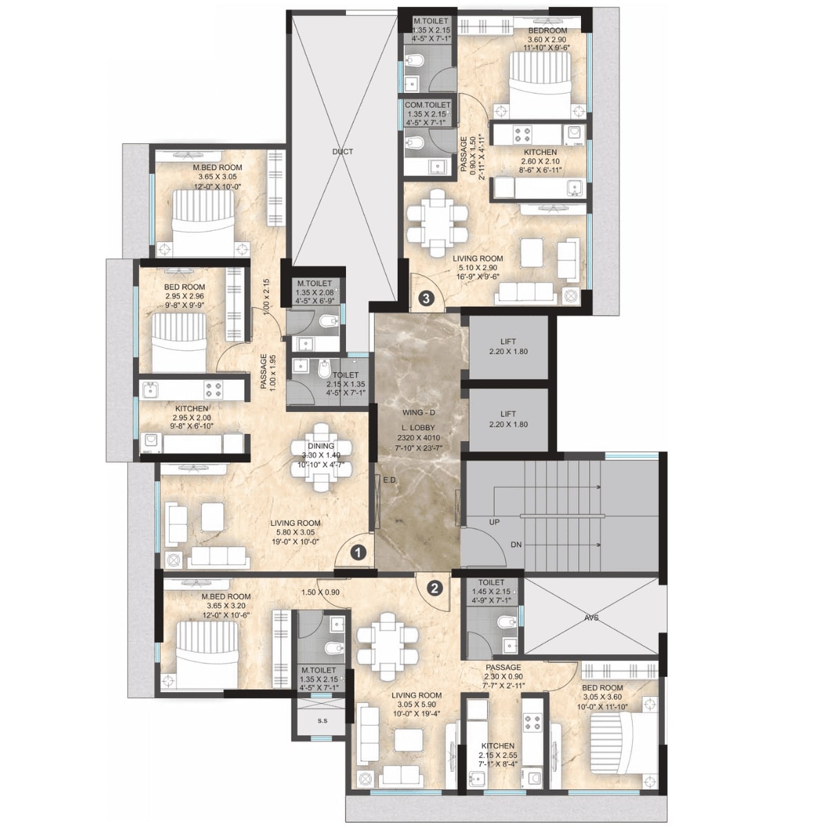 Paranjape-Athena-Floor-Plan-Wing-D
